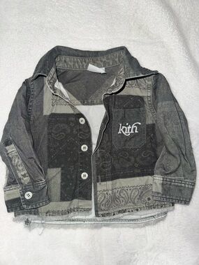 Baby Patchwork Bandana Button up long sleeve top